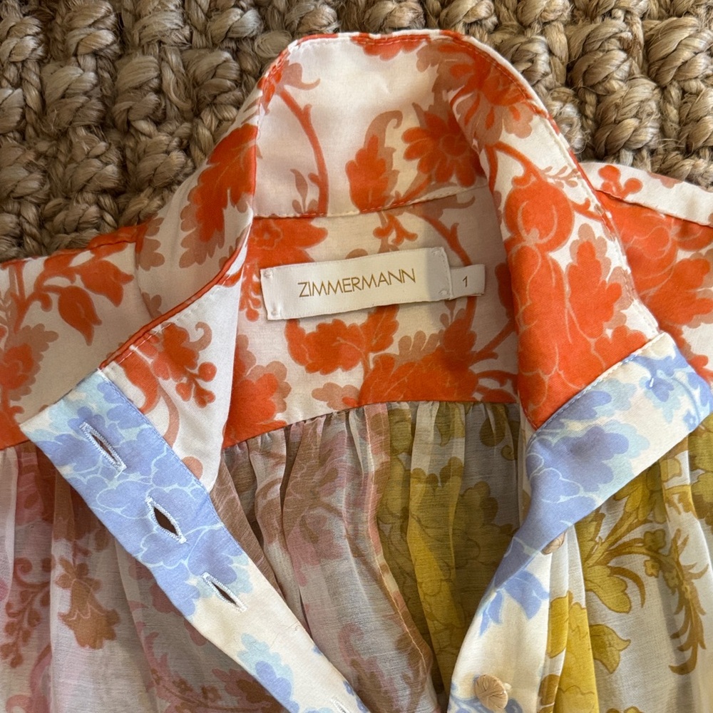 Zimmermann Postcard Lantern Mini Dress - Picture 9 of 10